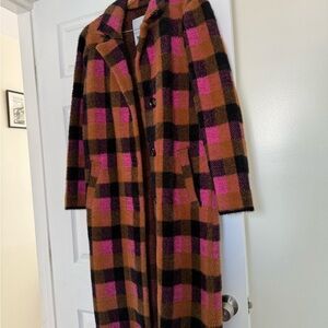NVLT Rich Brown Plaid Coatigan
